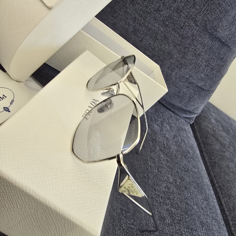 Prada Silver PR 57Y Women's Sunglasses - Picture 5 of 9